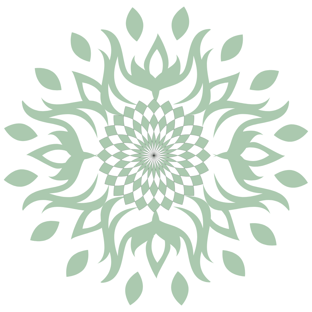 Decorative Flower/Sun with Doves